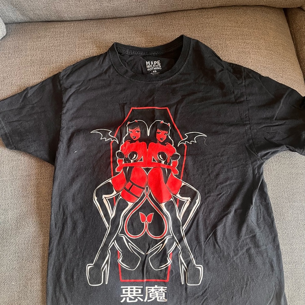 Spencer's Black and Red Graphic Tee